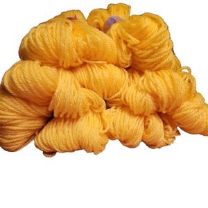 ❤️ 9 Skein jAUNT LYDIA'S Yellow RUG YARN Crochet knitting craft art supplies lot